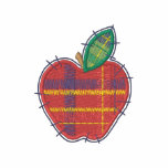 Plaid Apple embroidered shirts