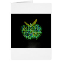 plaid apple on black