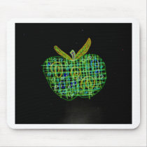 plaid apple on black
