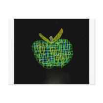 plaid apple on black