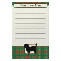 Plaid Christmas Affenpinscher Stationery