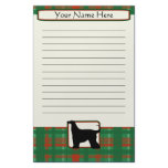 Plaid Christmas Afghan Hound Stationery