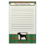 Plaid Christmas Black & Tan Coonhound Stationery