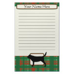 Plaid Christmas Bloodhound Stationery