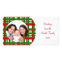 Plaid Design/Photo Customised Photo Card