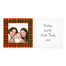 Plaid Design/Photo Personalised Photo Card