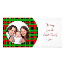 Plaid Design/Photo Photo Card