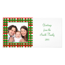 Plaid Design/Photo Photo Card