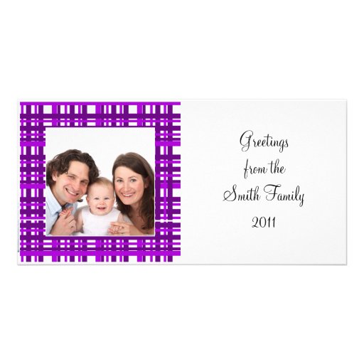 Plaid Design/Photo Photo Greeting Card