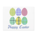 Plaid Easter Eggs postcards