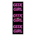 Plaid Geek Girl Design Bookmark business cards