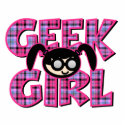 Plaid Geek Girl with Graphic photo sculptures
