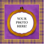 Plaid Halloween Pumpkin Custom Photo Sculpture photo sculptures