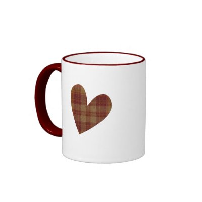 Plaid Heart Coffee Mugs by MissMissyLue