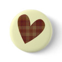 Plaid Heart Pin buttons
