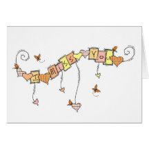 Plaid Hearts & Butterflies, I Miss You Greeting Cards
