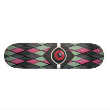 Plaid Monster Custom Skate Board