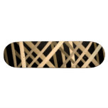 PLAID ON BLACK SKATE DECK