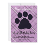 Plaid Paw Print invitations