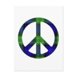 Plaid Peace Symbol Postcards