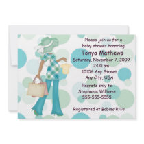 Plaid Polka Dot Baby Shower Invitation (AA)