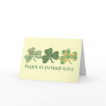 Plaid Shamrocks St. Pat's Day Tees and Gifts Greeting Card