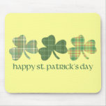 Plaid Shamrocks St. Pat's Day Tees and Gifts mousepads