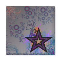 Plaid Star Magnet
