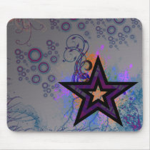 Plaid Star Mouse Mat