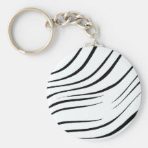 Plain Black And White Keychains