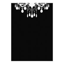 Plain Blank Black Grand Ballroom Invitation