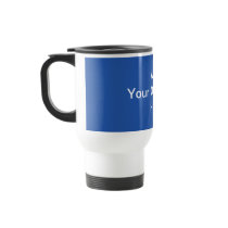 Plain Blue with white text. Custom