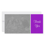 Plain Colour - Thank You - Purple photo cards