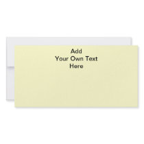Plain Cream with black text. Custom