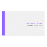 Plain Elegant Modern Simple Purple Stripe on White Business Card