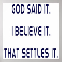 Plain God Said It Posters