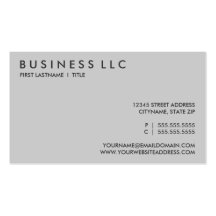plain greys. business card templates