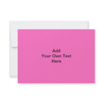 Plain Hot Pink with black text. Custom Personalised Announcements