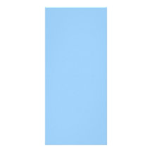 Plain Light Blue Background. Customized Rack Card