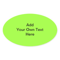 Plain Lime Green with black text. Custom Stickers