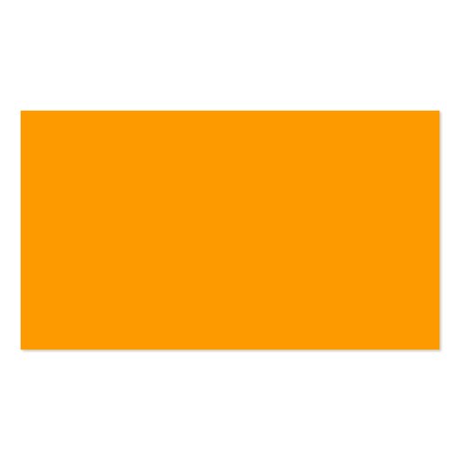 Plain Orange Background. Business Card Template
