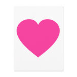 Plain Pink Heart postcards