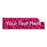 Plain Pink Leopard Print Bumper Sticker bumper stickers