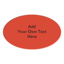 Plain Red with Black Text. Custom Sticker