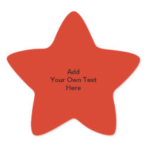Plain Red with Black Text. Custom Stickers