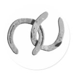 Plain Silver Horse Shoes stickers