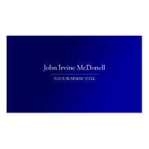 Plain & Simple Gradient Blue Business Card