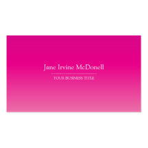 Plain & Simple Gradient Pink Business Card
