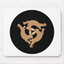 Plain Triple Hare Mouse Pad