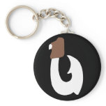 Plain White fish hook key chain keychains